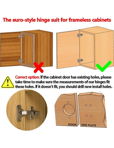 Bisagras Ocultas de Gabinete Luokim 2 Piezas Cierre Suave 105