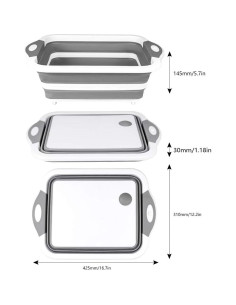 Tabla de Cortar Plegable QiMH - Cubo Multifuncional 40cm - Incluye Cuchillo 2