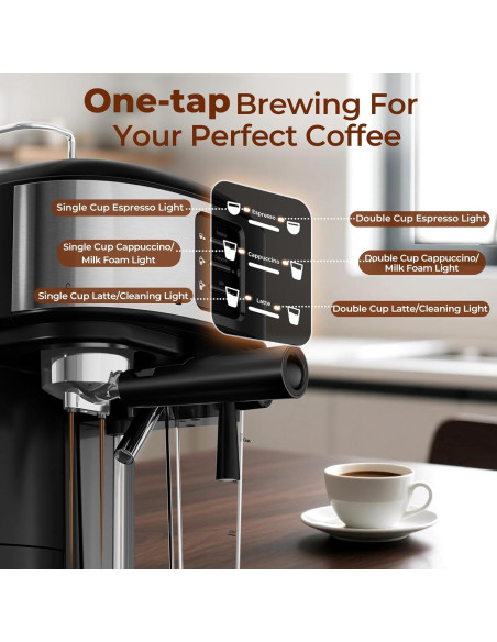 Máquina de Espresso Havato CM8011 20 Bar con Espumador 1.7L Máquina de Espresso Havato CM8011 20 Bar con Espumador 1.7L