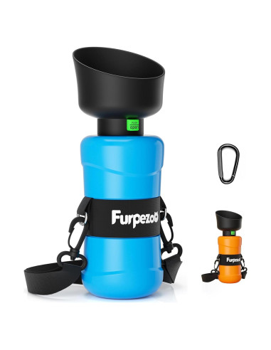 Botella de Agua para Perros Furpezoo 800ml Plegable Azul