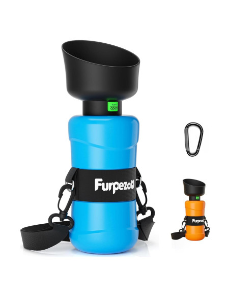 Botella de Agua para Perros Furpezoo 800ml Plegable Azul