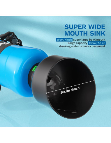 Botella de Agua para Perros Furpezoo 800ml Plegable Azul