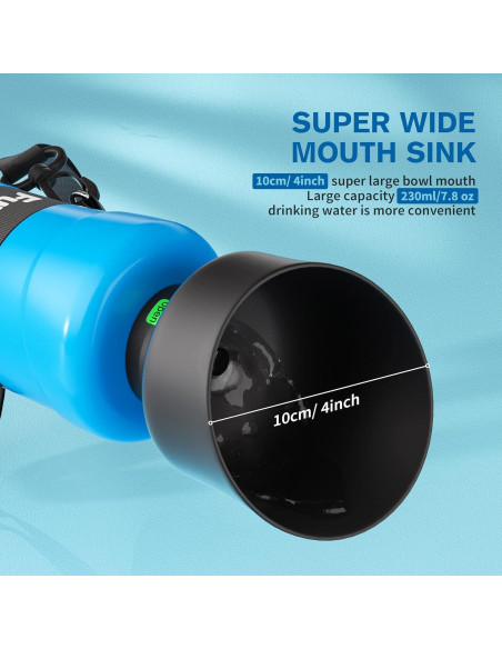 Botella de Agua para Perros Furpezoo 800ml Plegable Azul