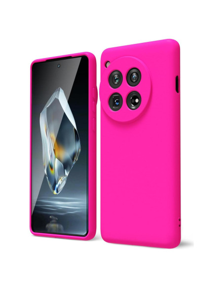 Funda de Teléfono Oakxco para Oneplus 12 Silicona Rosa Fucsia