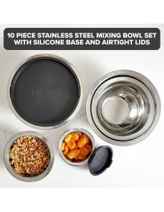 Juego de Cuencos Mezcladores Viking 10 Piezas Acero Inoxidable 2