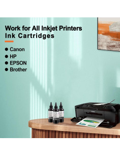 Kit de recarga de tinta universal KSUMEI 3 x 100 ml Negro 2