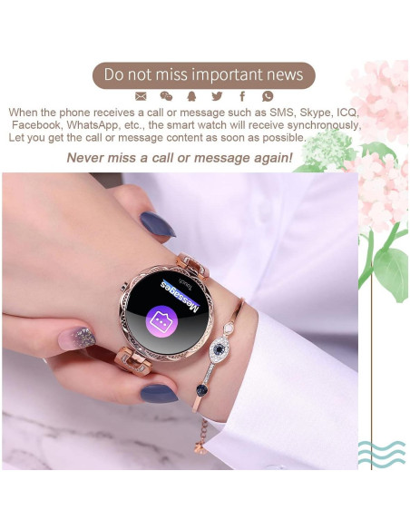 Reloj Inteligente para Mujeres Thafikzi Oro - Salud y Fitness