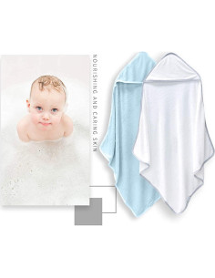 Toallas de Baño con Capucha para Bebés BAMBOO QUEEN - 2 Piezas 95x95 cm 2