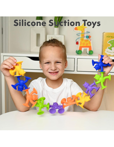 Juguetes de baño de silicona con succión 6 PCS para bebés