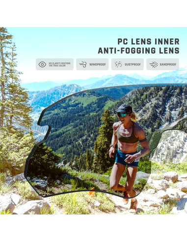 Gafas de sol deportivas Z87 UV protección alta definición