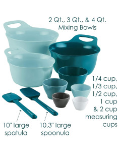 Juego de Cocina Rachael Ray 10 Piezas Mezcla y Medida 2
