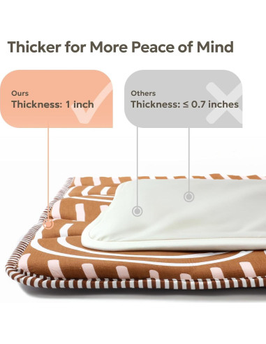 Alfombra de Juego Antideslizante Mallify 127cm x 127cm Marrón