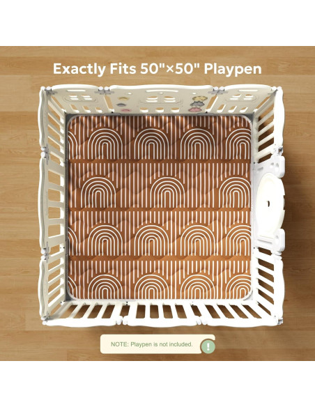 Alfombra de Juego Antideslizante Mallify 127cm x 127cm Marrón