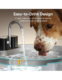 Fuente de Agua Inalámbrica Voluas 7L para Perros Acero Inoxidable 2