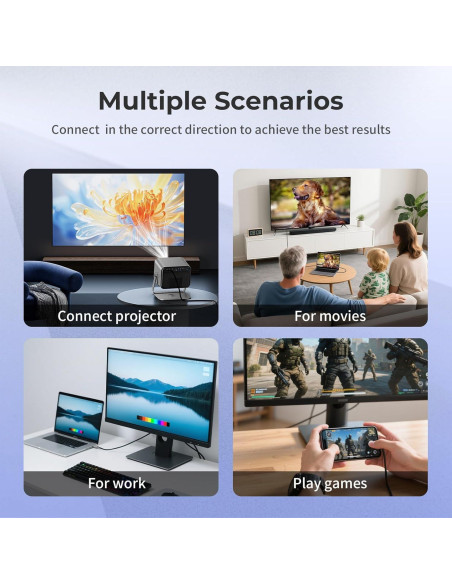 Cable USB-C a HDMI 4K 2m Guermok - Compatible con Laptops