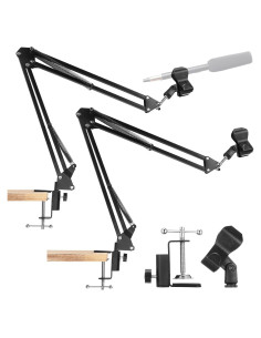 Soporte de Micrófono Leinuosen 2 Pcs con Abrazadera 89 cm