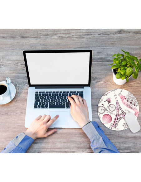 Alfombrilla de Ratón Nphuriy Rosa París Floral 20cm Antideslizante Alfombrilla de Ratón Nphuriy Rosa París Floral 20cm Antideslizante