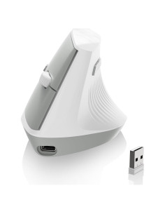 Ratón Inalámbrico A.JAZZ I300 Ergonómico Blanco 800/1200/1600 DPI