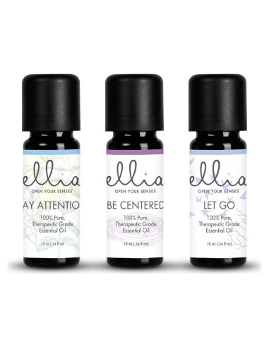 Juego de Aceites Esenciales Ellia 3x10ml - Calma y Concentración