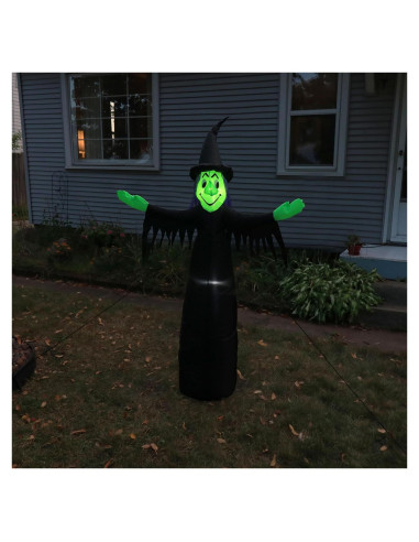 Decoración Inflable Halloween Sunnydaze 5' Bruja Malvada LED