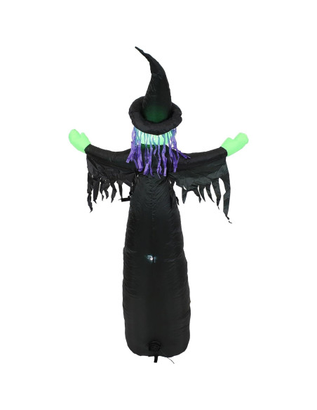 Decoración Inflable Halloween Sunnydaze 5' Bruja Malvada LED