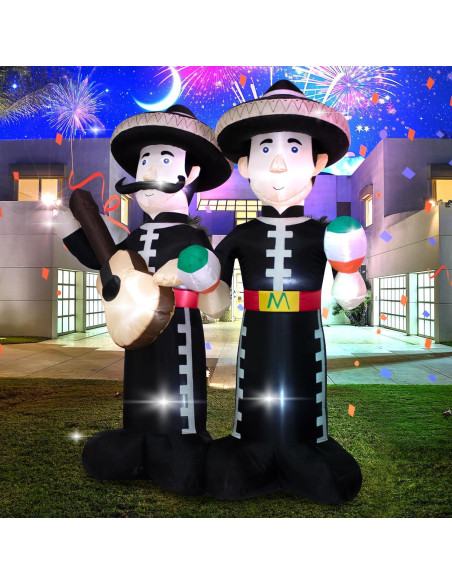 Inflable Gigante Mariachi LED 1.83m KITBONIS - Decoración Fiesta