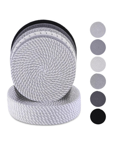 Trivetes Redondos Numyew 20.32 cm Resistentes al Calor 6 Pzas