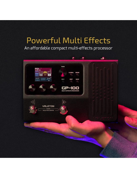 Procesador Multi-Efectos Valeton GP-100 con Pedal de Expresión