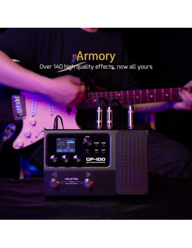 Procesador Multi-Efectos Valeton GP-100 con Pedal de Expresión