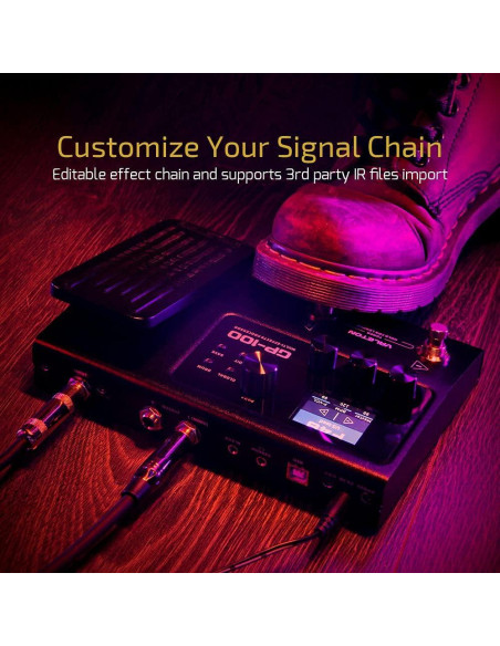 Procesador Multi-Efectos Valeton GP-100 con Pedal de Expresión