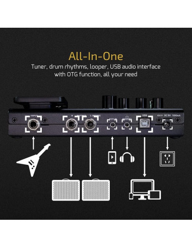 Procesador Multi-Efectos Valeton GP-100 con Pedal de Expresión