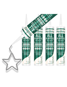 Sellador de Silicona Universal Pesdenz Gris 284 g - 100% Impermeable