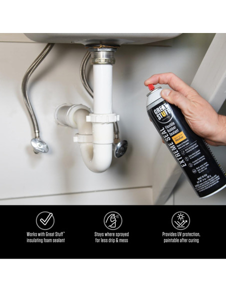 Sellador de Goma Flexible Gran Sello 3-Pack Transparente 397g