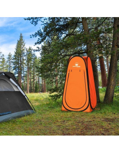 Carpa de Ducha Portátil Wakeman Naranja 1.01x1.01m