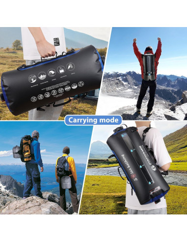 Bolsa de Ducha Camping Zyxformis 20L con Bomba de Pie