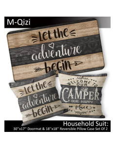 Juego de Fundas de Almohada y Felpudo M-Qizi 3 Piezas 2