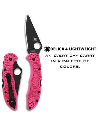 Cuchillo Spyderco Delica 4 Ligero CPM S30V Hoja Negra 7.62cm