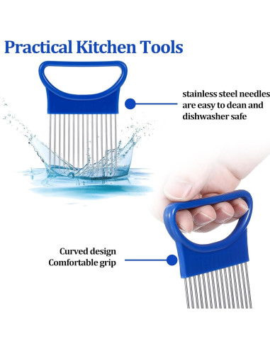 Cortador de Cebolla Quilax 2 Piezas Acero Inoxidable 10.9x7.9cm