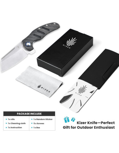 Cuchillo de bolsillo Kizer Sheepdog XL 154CM G10 gris EDC