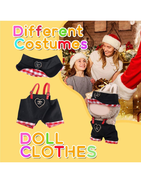 Ropa de muñeca 17cm FEAYEA - 5 conjuntos y sombreros Ropa de muñeca 17cm FEAYEA - 5 conjuntos y sombreros