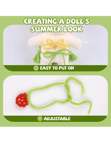 Conjunto de Ropa Hecha a Mano para Muñeca 17cm - 5 Piezas