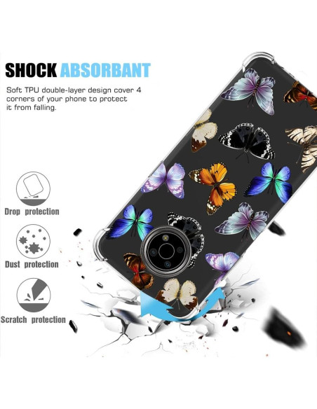 Funda protectora TPU para Nokia G300 5G - Mariposa Colorida