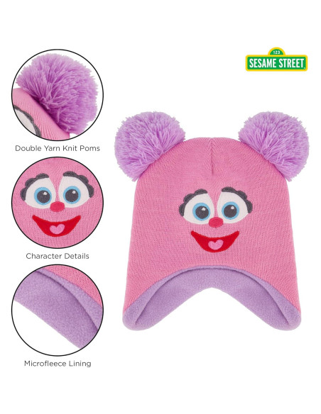 Gorro de Invierno y Manoplas Plaza Sésamo Abby Cadabby 2-4T