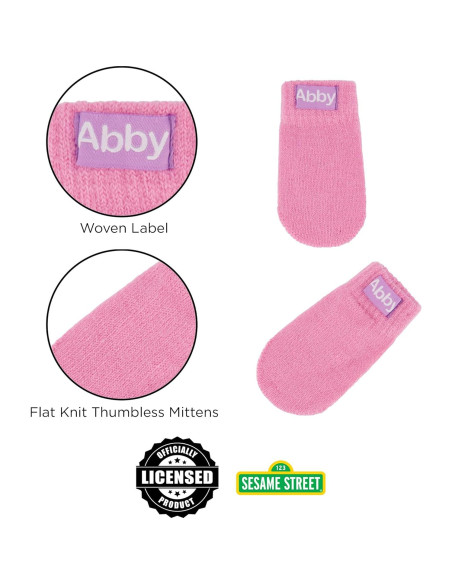 Gorro de Invierno y Manoplas Plaza Sésamo Abby Cadabby 2-4T
