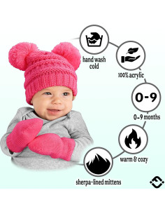 Conjunto Gorro y Mitones Forro Polar Funky Junque Bebé 0-9 meses 2