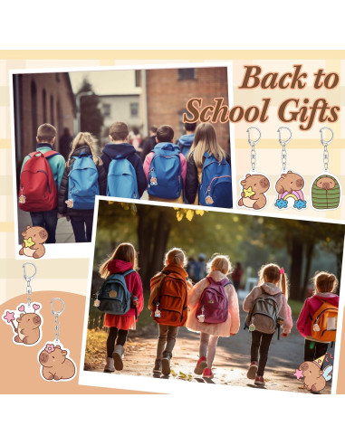 Llaveros de Capibara Quelay - 48 Pcs Acrílico para Fiesta