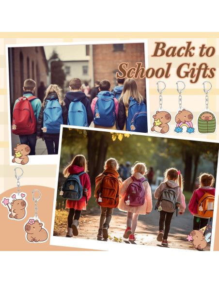 Llaveros de Capibara Quelay - 48 Pcs Acrílico para Fiesta