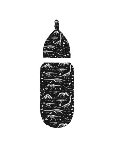 Manta Envueltos Bebés Ykklima Dinosaurio 53x29 cm con Sombrero