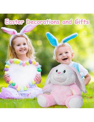 Conejo de Peluche HollyHOME 25cm Rosa Suave para Niños