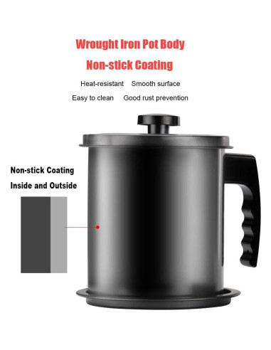 Contenedor de Grasa de Tocino Cambom 1.3L con Colador Fino